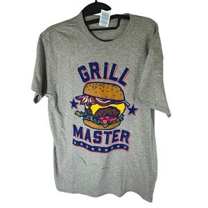 Delta Pro Weight Grill Master Burger Graphic T Shirt Mens Medium Gray NEW